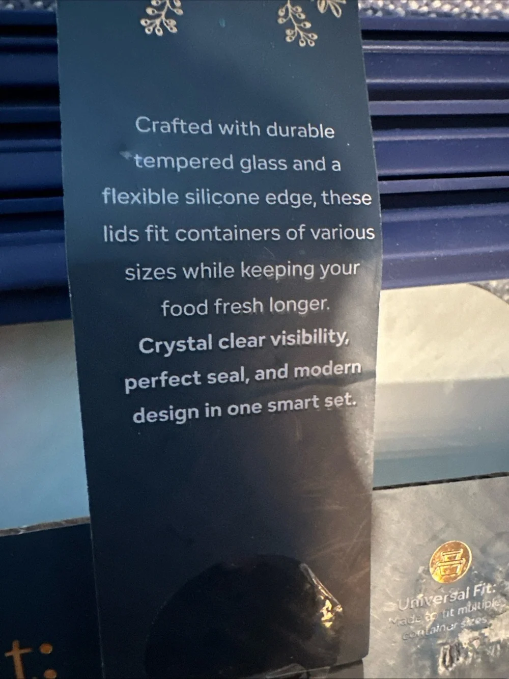 3-Piece Universal Tempered Glass Storage Lids - desing to fit MOST Pyrex
